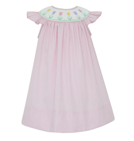 Petit Bebe (Size 2T) Spring Tulips Bishop Dress