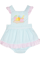 Petit Ami 2-3216 Aqua Beach Ruffle Sunbubble