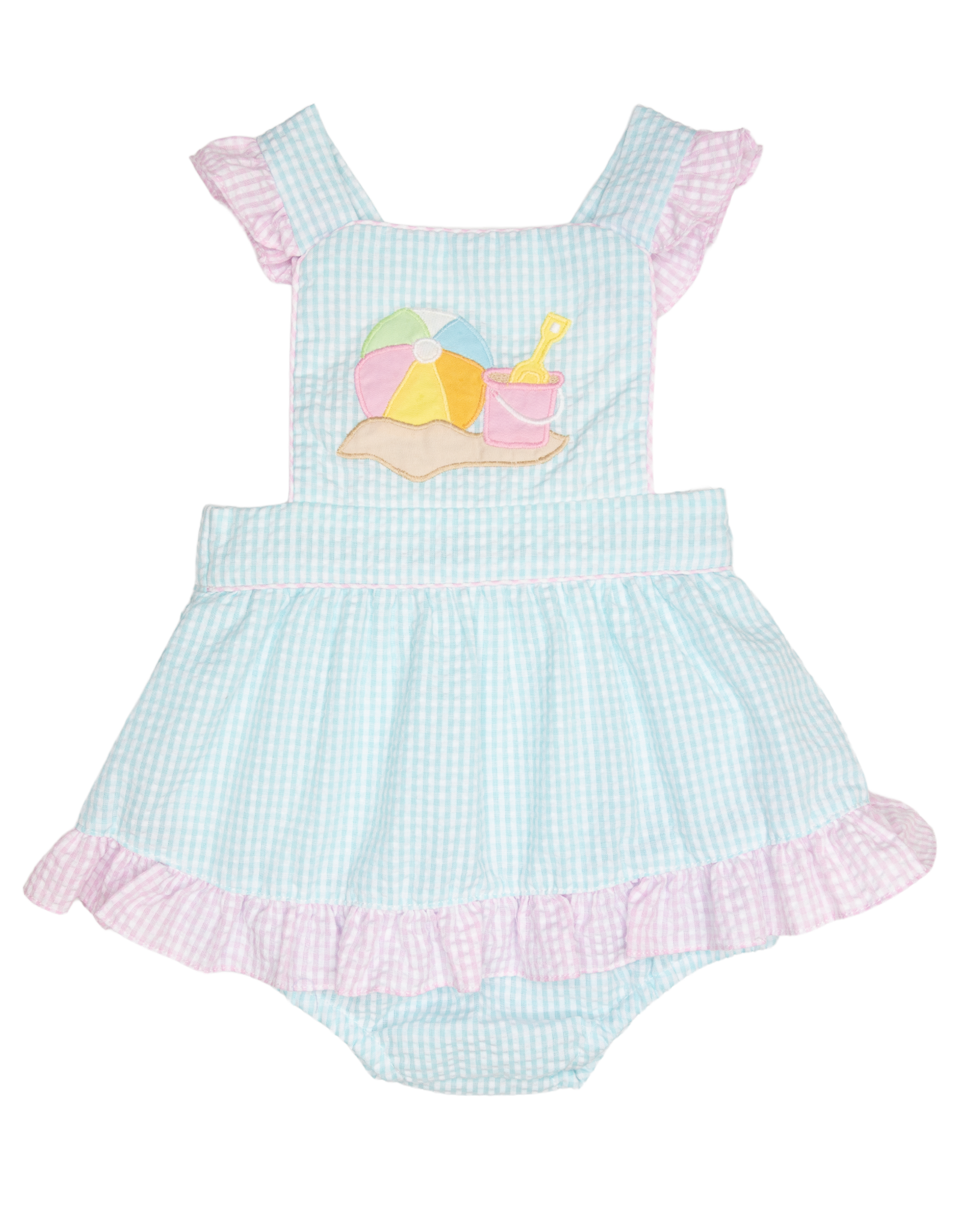 Petit Ami 2-3216 Aqua Beach Ruffle Sunbubble
