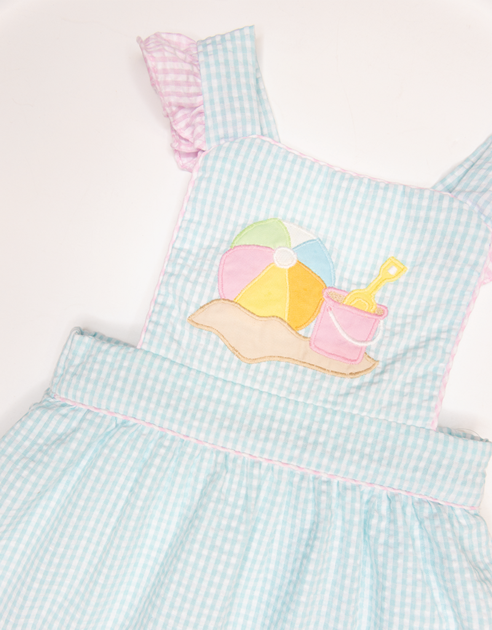 Petit Ami 2-3216 Aqua Beach Ruffle Sunbubble