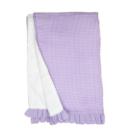 Zsa Zsa & Lolli Seersucker Towel Purple Ruffle