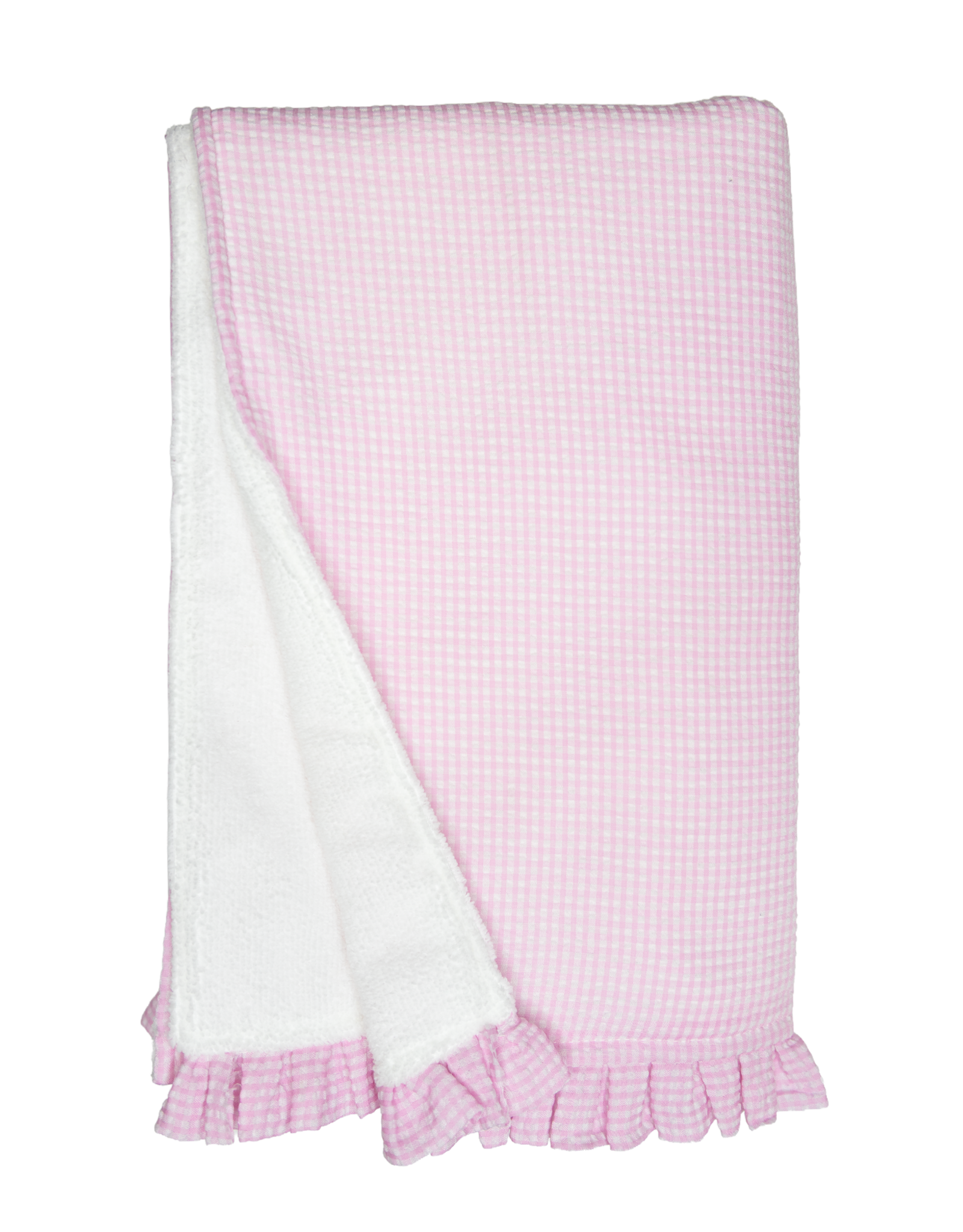 Zsa Zsa & Lolli ZZL Seersucker Towel Pink Ruffle
