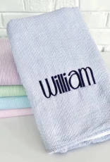 Zsa Zsa & Lolli ZZL Seersucker Towel Pink Ruffle