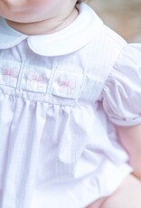 Lullaby Set Ruth Ribbon Bubble Pink Windowpane w/3 Ribbons