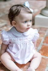 Lullaby Set Ruth Ribbon Bubble Pink Windowpane w/3 Ribbons