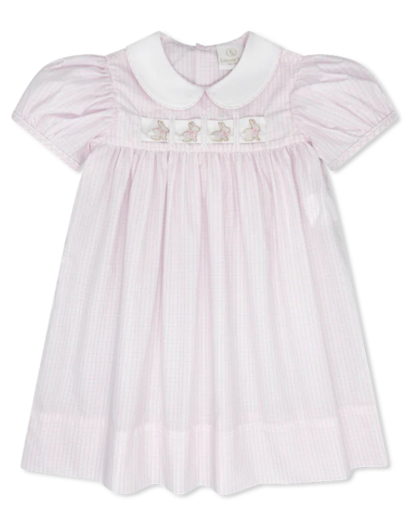 Lullaby Set Ruth Ribbon Dress Pink Windowpane w/3 Ribbons