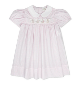 Lullaby Set Ruth Ribbon Dress Pink Windowpane w/3 Ribbons