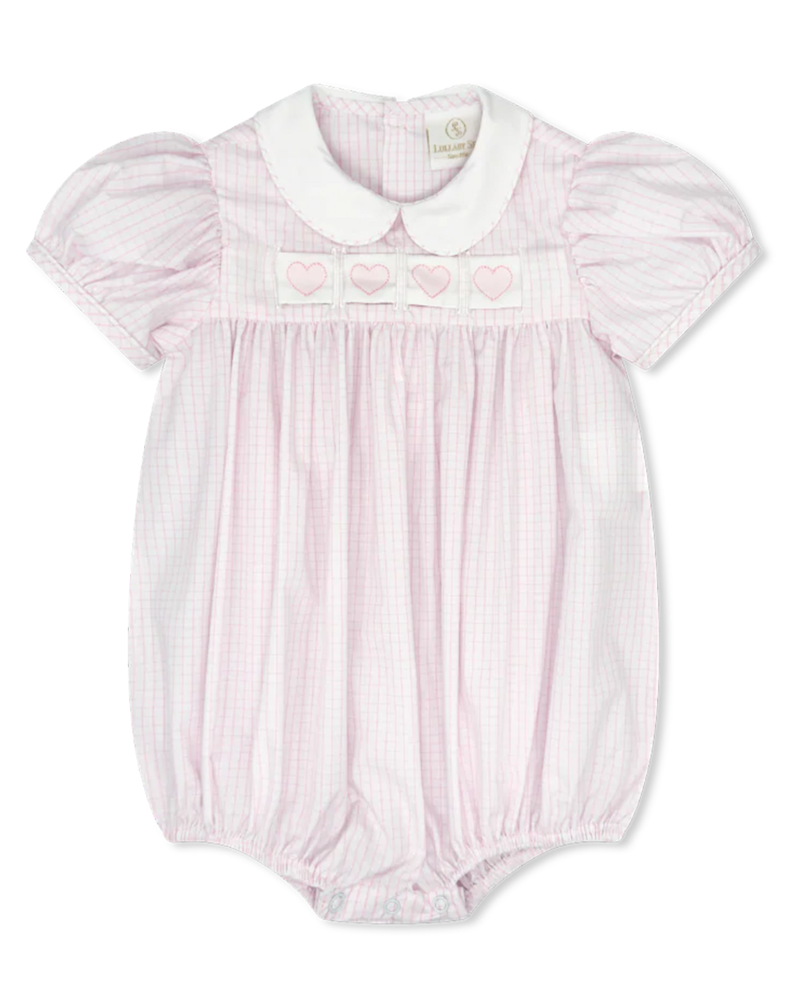 Lullaby Set Ruth Ribbon Bubble Pink Windowpane w/3 Ribbons