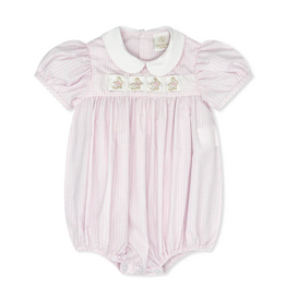 Lullaby Set Ruth Ribbon Bubble Pink Windowpane w/3 Ribbons