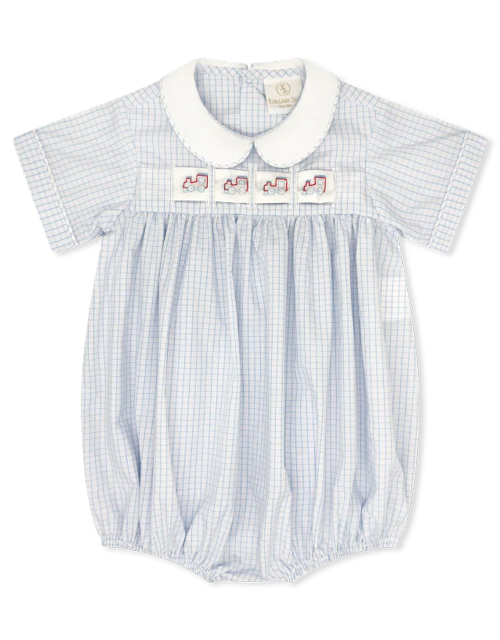 Lullaby Set Noah Ribbon Bubble Blue Windowpane w/3 Ribbons