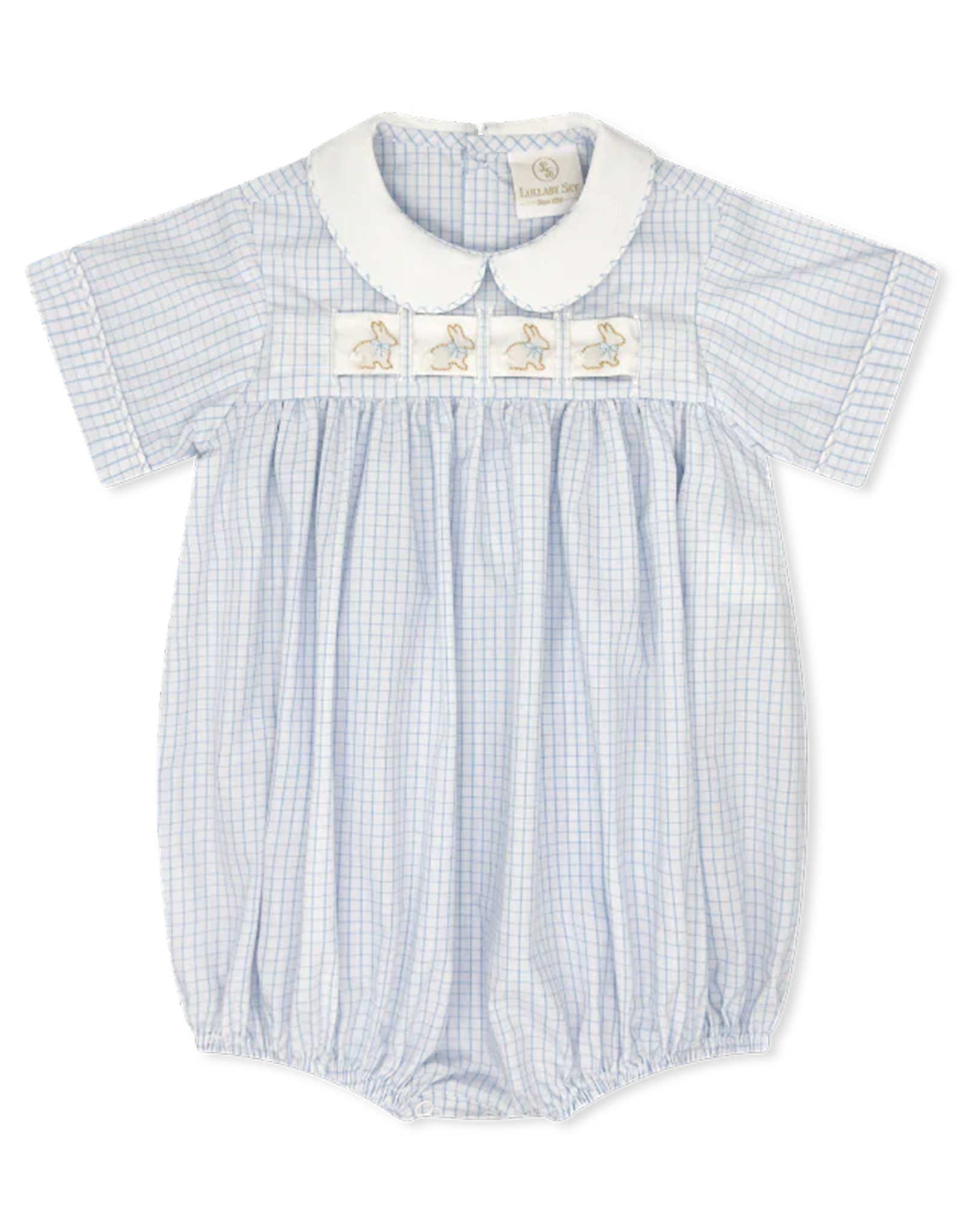 Lullaby Set Noah Ribbon Bubble Blue Windowpane w/3 Ribbons