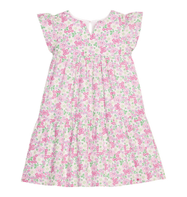Bisby Positano Dress Pink Bloomsbury Blossoms Size 6