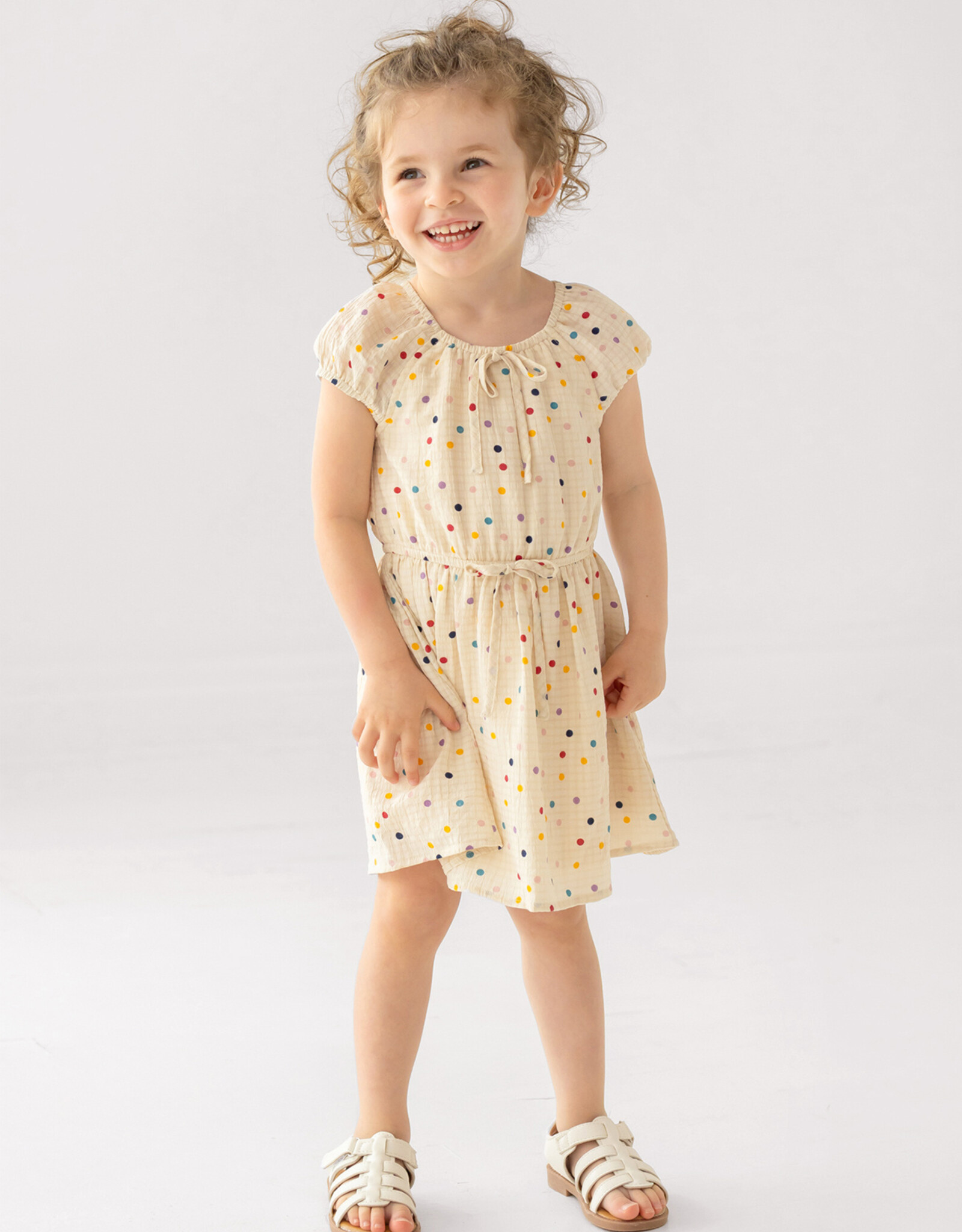 Mabel and Honey 7802CM Confetti Cutie Ivory Dress