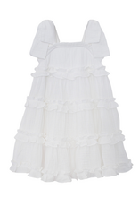 Mabel and Honey 7917WE Birds of Feather White Dress