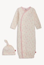 Magnetic Me MM Organic Cotton Gown Hat Tiny Tides Pink
