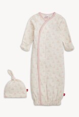 Magnetic Me MM Organic Cotton Gown Hat Tiny Tides Pink