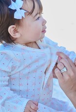 Magnetic Me MM Organic Cotton Pointelle Footie Heart Bow