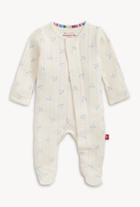 Magnetic Me MM Organic Cotton Pointelle Footie Airplane