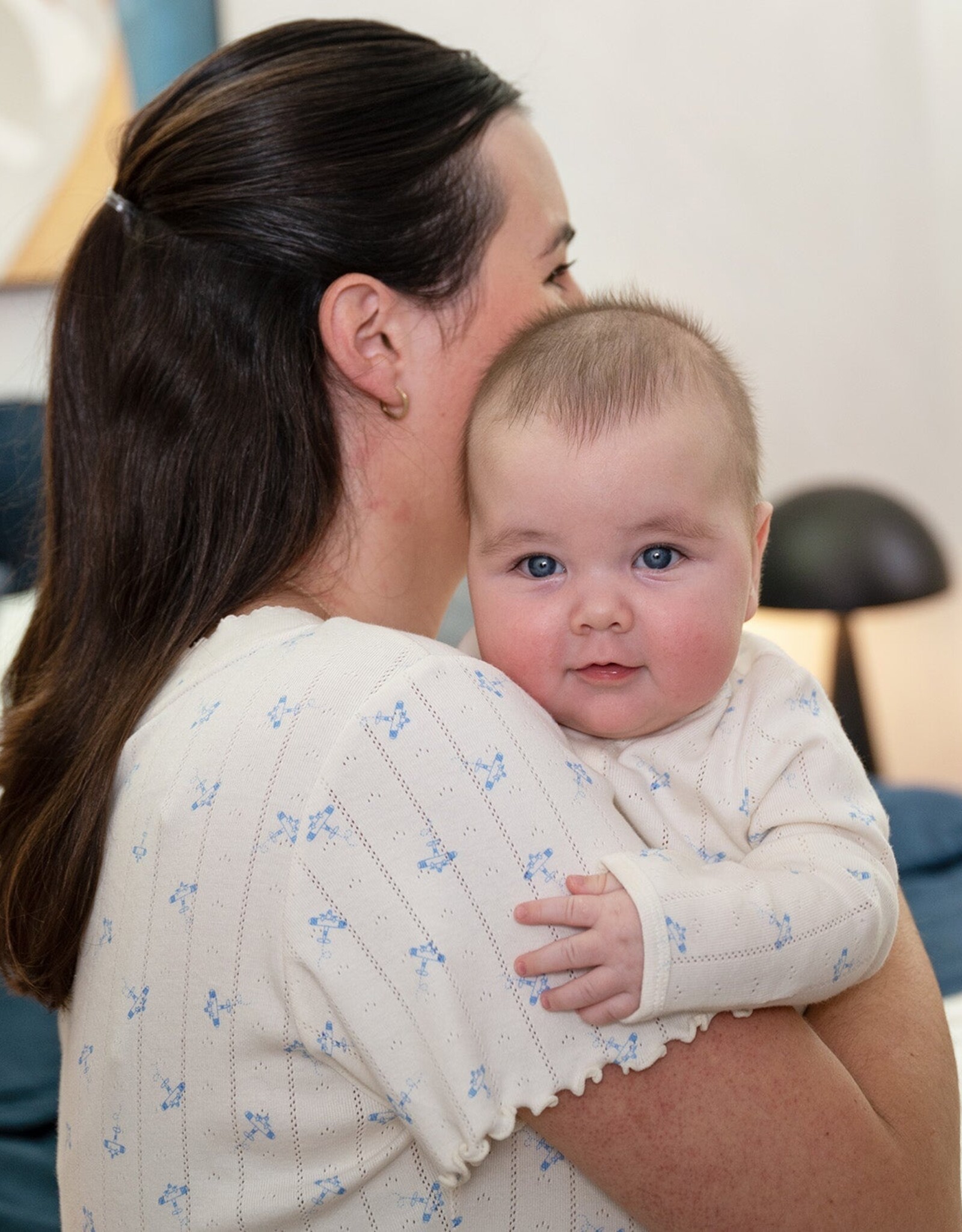 Magnetic Me MM Organic Cotton Pointelle Footie Airplane