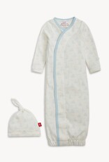 Magnetic Me MM Organic Cotton Gown Hat Tiny Tides Blue
