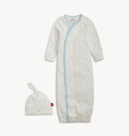 Magnetic Me Organic Cotton Gown Hat Tiny Tides Blue