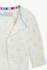 Magnetic Me MM Organic Cotton Footie Tiny Tides Blue
