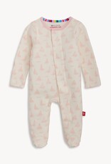 Magnetic Me MM Organic Cotton Footie Tiny Tides Pink