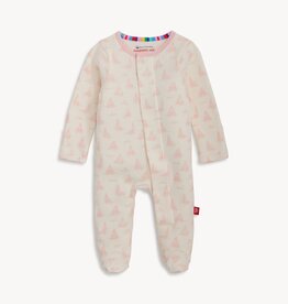 Magnetic Me Organic Cotton Footie Tiny Tides Pink