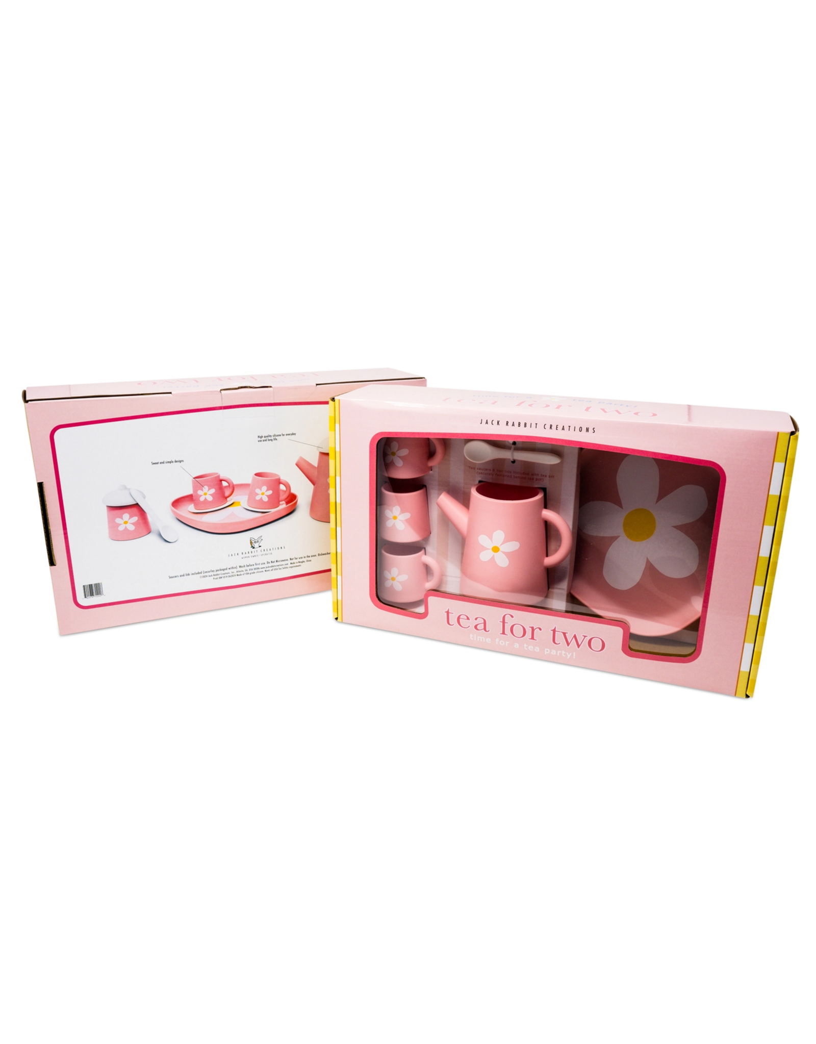 Jack Rabbit Creations Pink Silicone Tea Set Flower Power