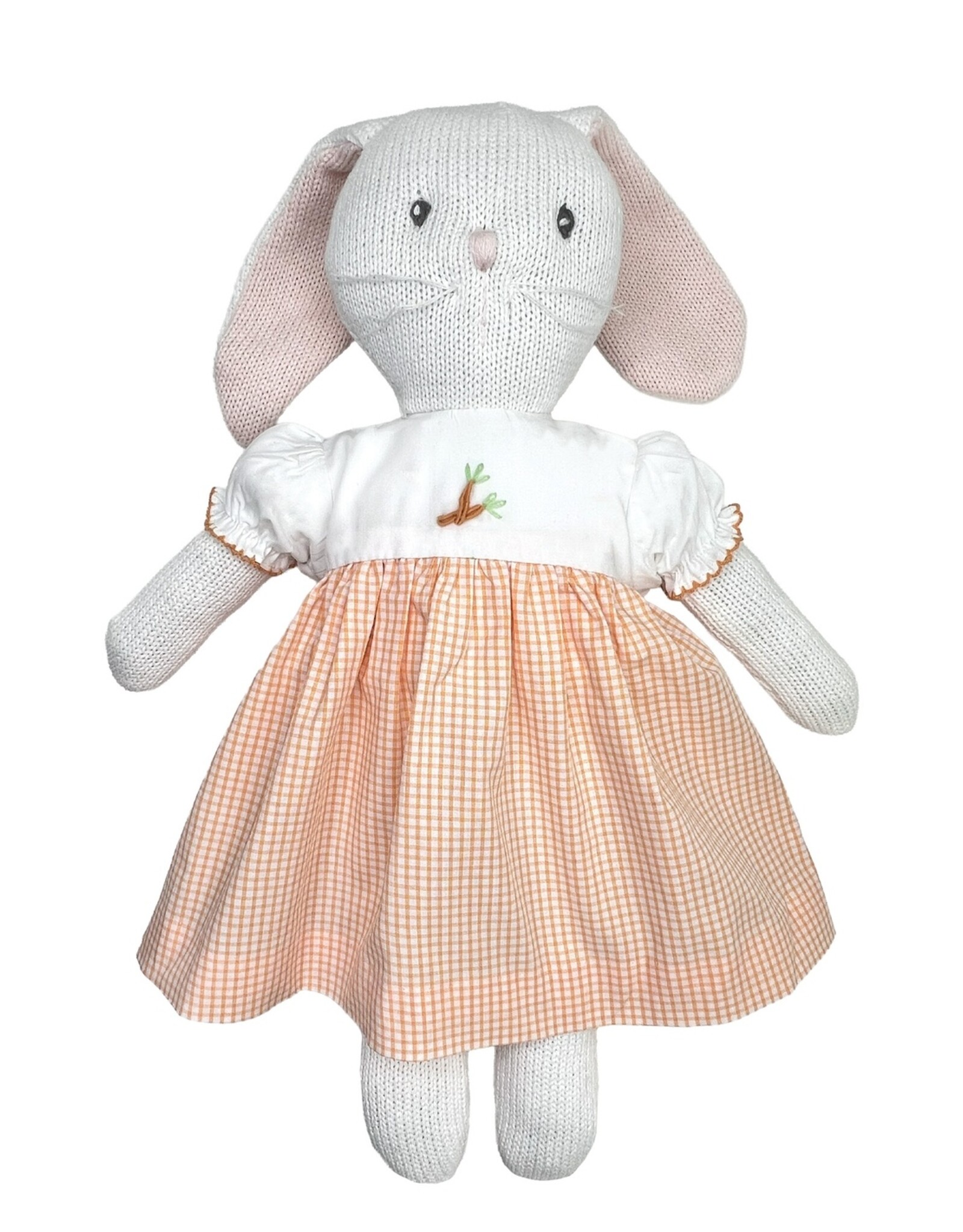 Petit Ami D1220 Knit Bunny Orange Carrot Dress