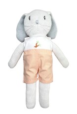 Petit Ami D1720 Knit Bunny Boy Orange Carrot Romper