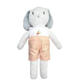 Petit Ami Knit Bunny Boy Orange Carrot Romper