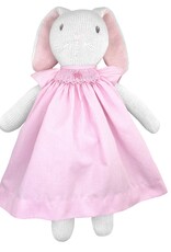 Petit Ami D1017 Knit Doll Pink Smocked Bow Dress