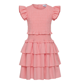 Pleat Claire Dress Grapefruit (Size 8)