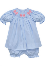 Baby Sen Blue Georgette Little Miss Bows Bloomer Set