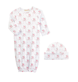 Baby Club Chic Converter Gown /Hat Sweet Pink Bows