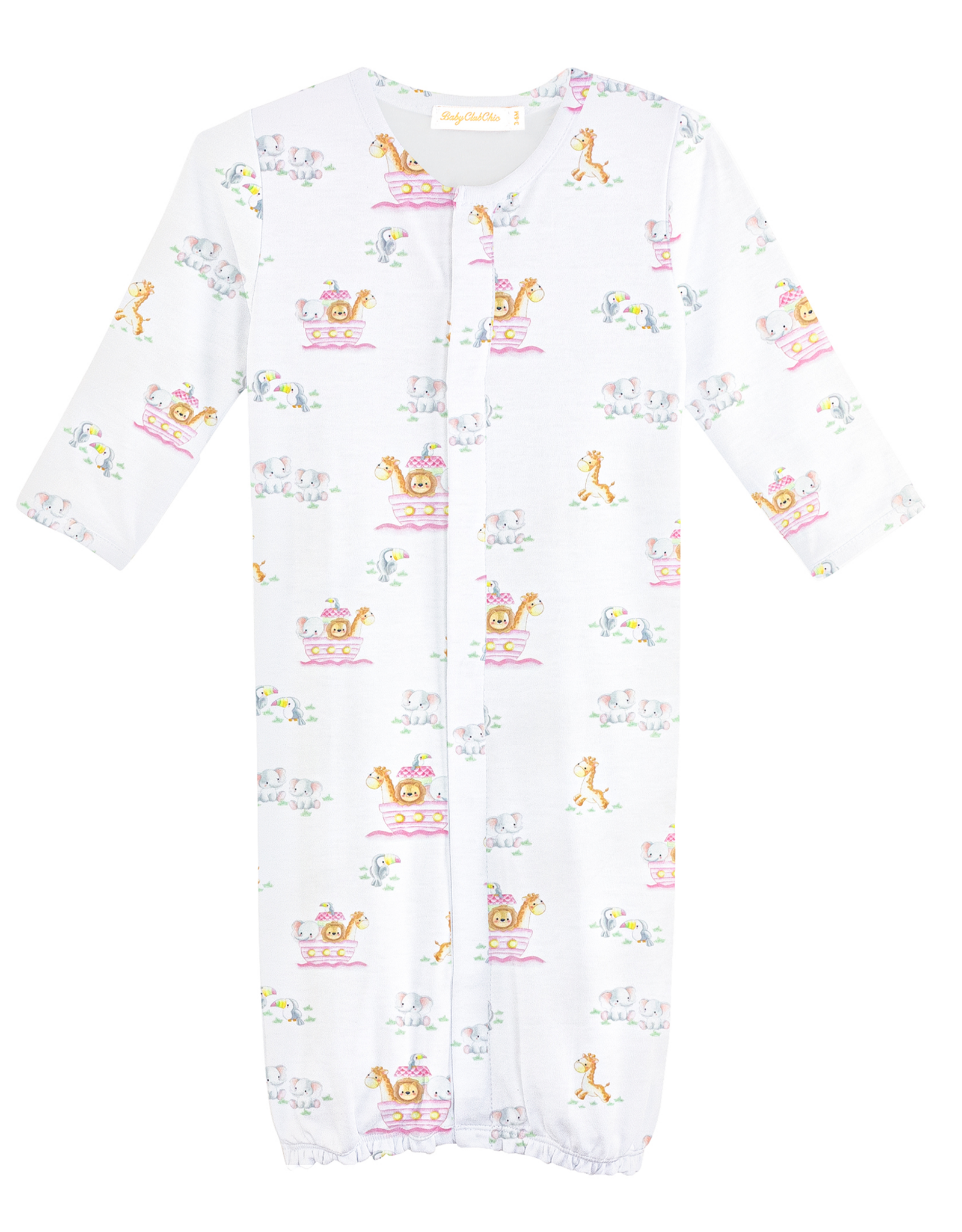 Baby Club Chic BCS26 Converter Gown Noah Ark PINK