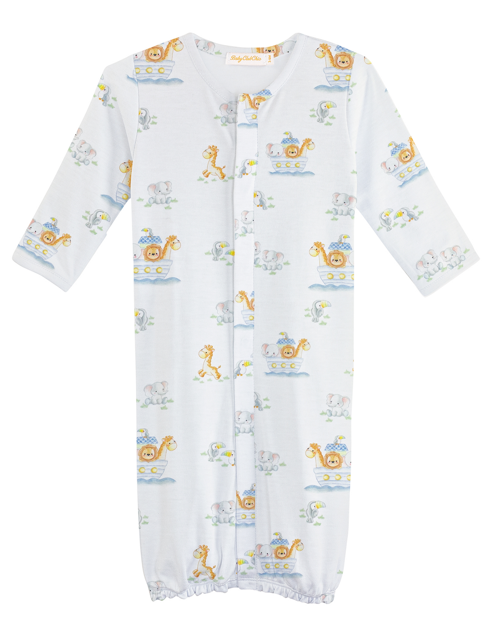 Baby Club Chic BCS26 Converter Gown Noah Ark BLUE