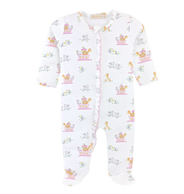 Baby Club Chic Noah Ark Zip Footie PINK