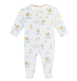Baby Club Chic Noah Ark Zip Footie BLUE