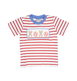 Three Sisters Baseball Smocked Shirt