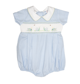Lulu Bebe Blake Smocked Snail Bubble