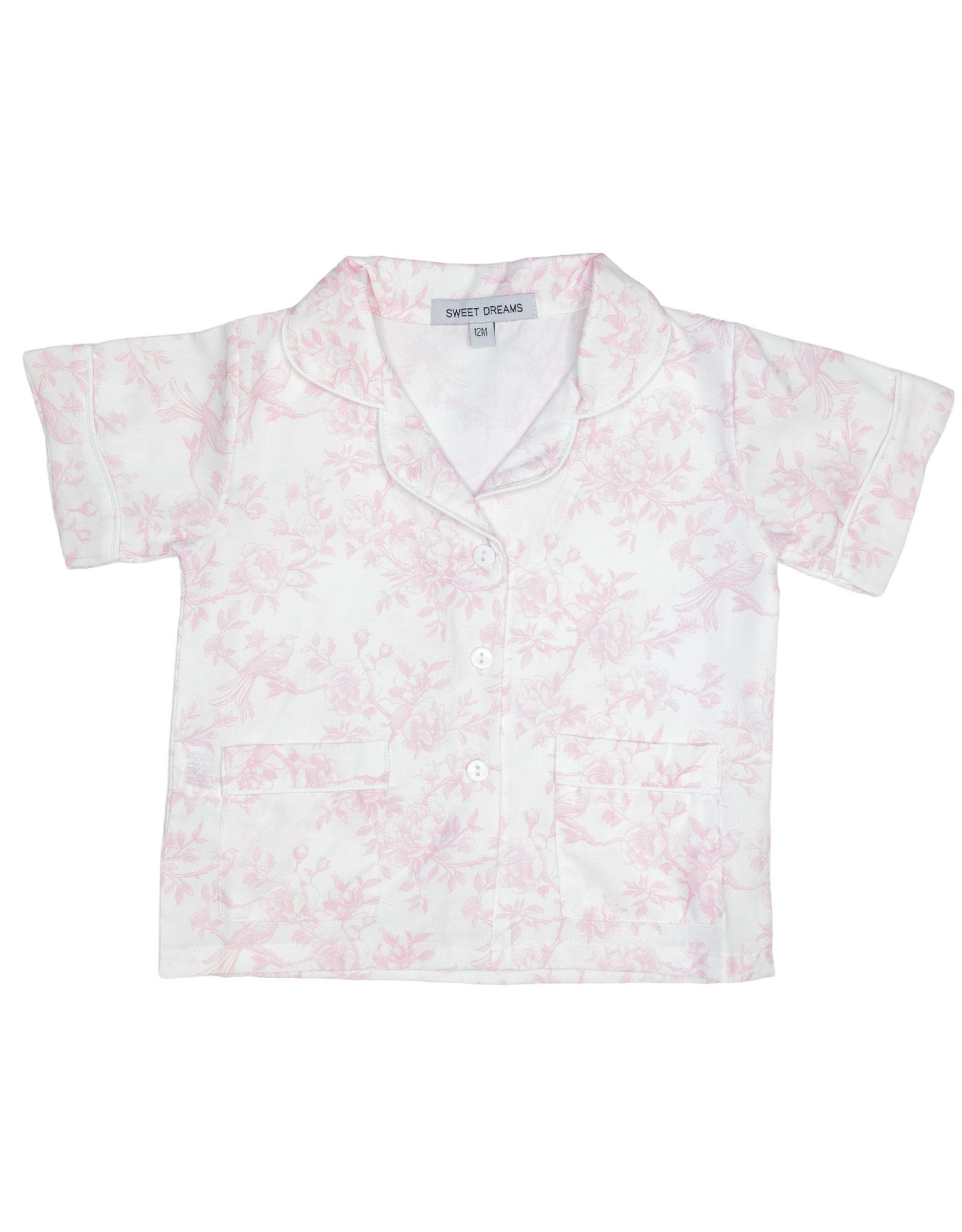 Sweet Dreams PJ275 Victoria Pink Toile Print Short PJ