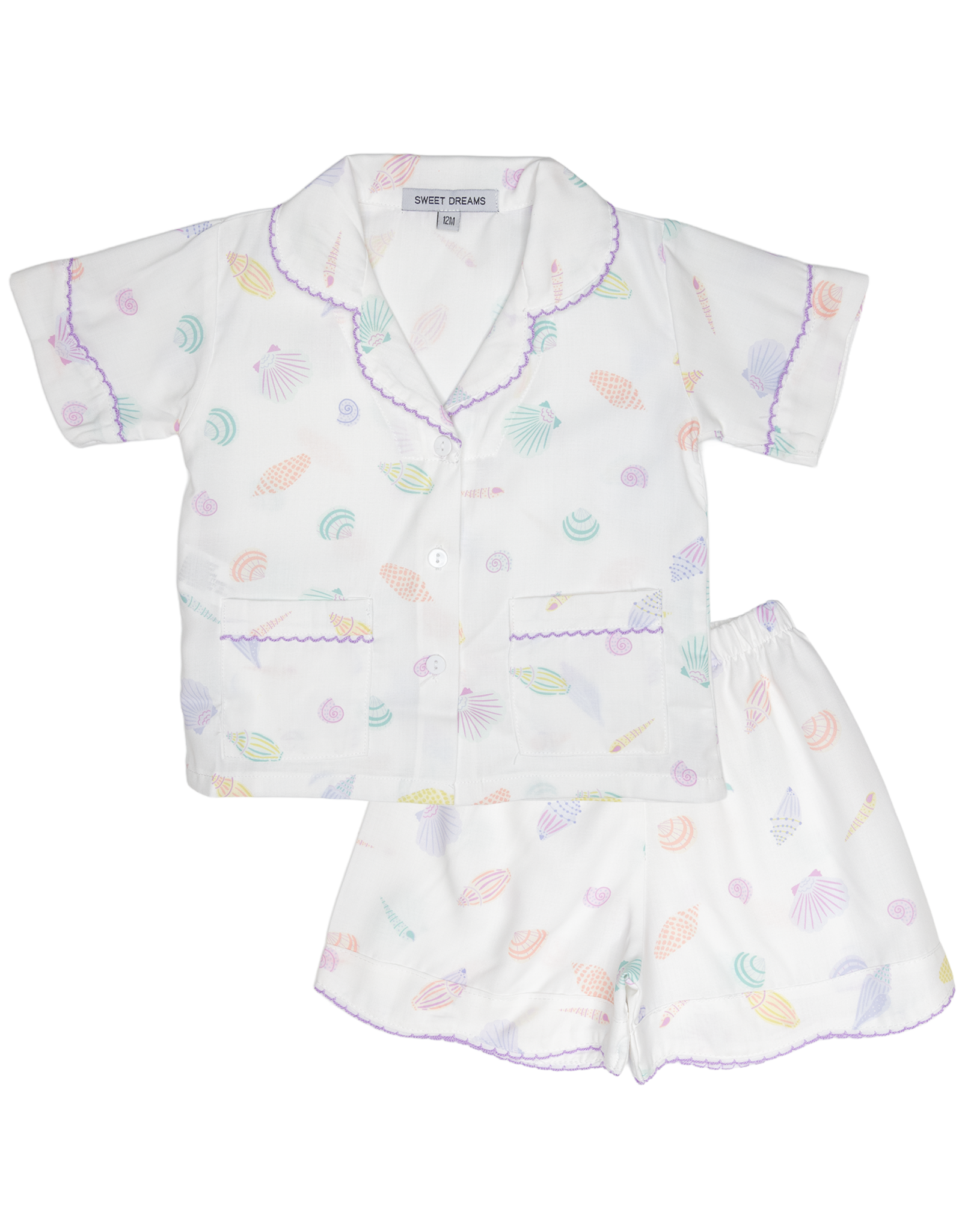 Sweet Dreams PJ271 Seashell Print Short PJ