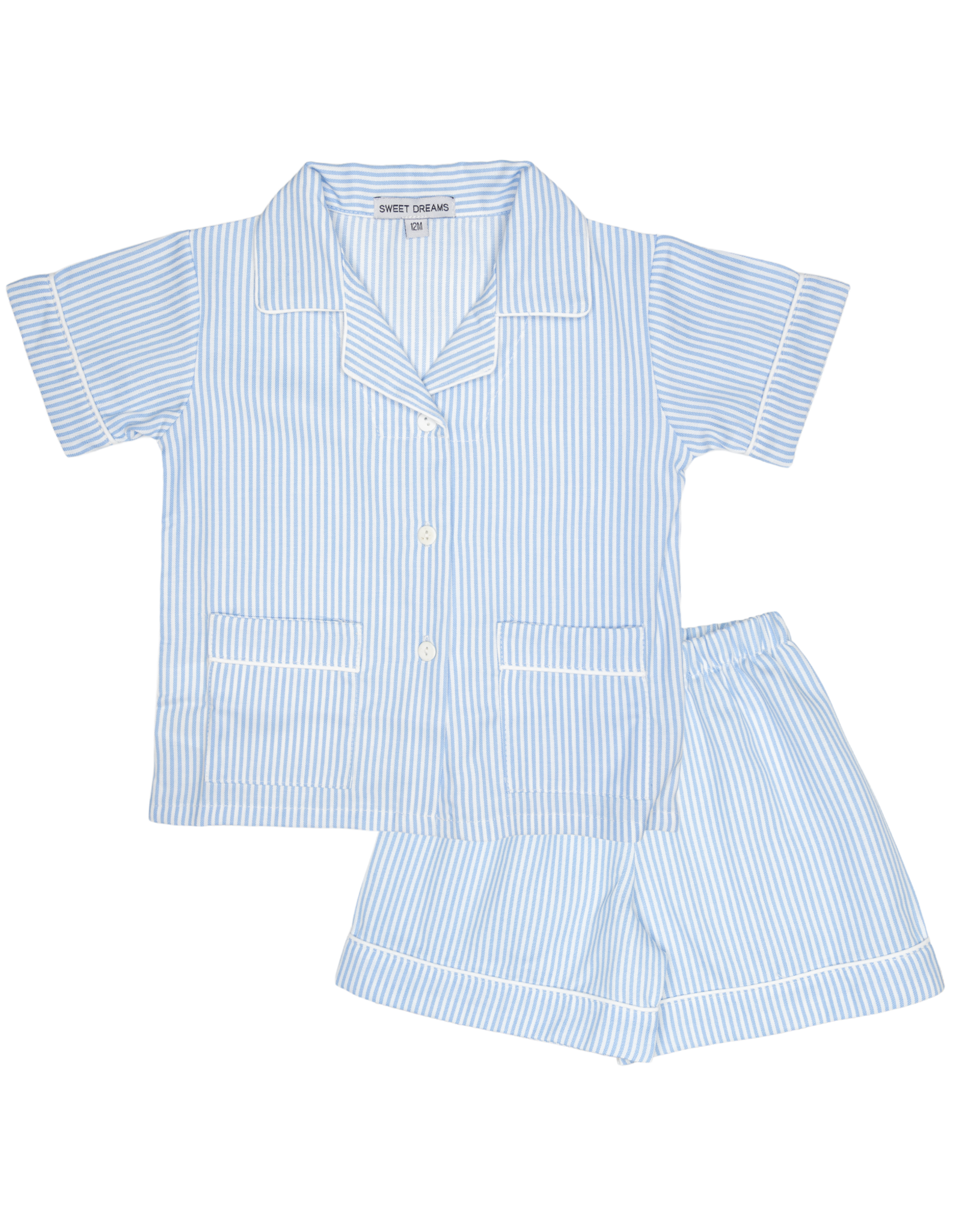 Sweet Dreams PJ137 Blue Stripe Short PJ