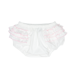 Sweet Dreams White/Pink Ruffle Bloomer