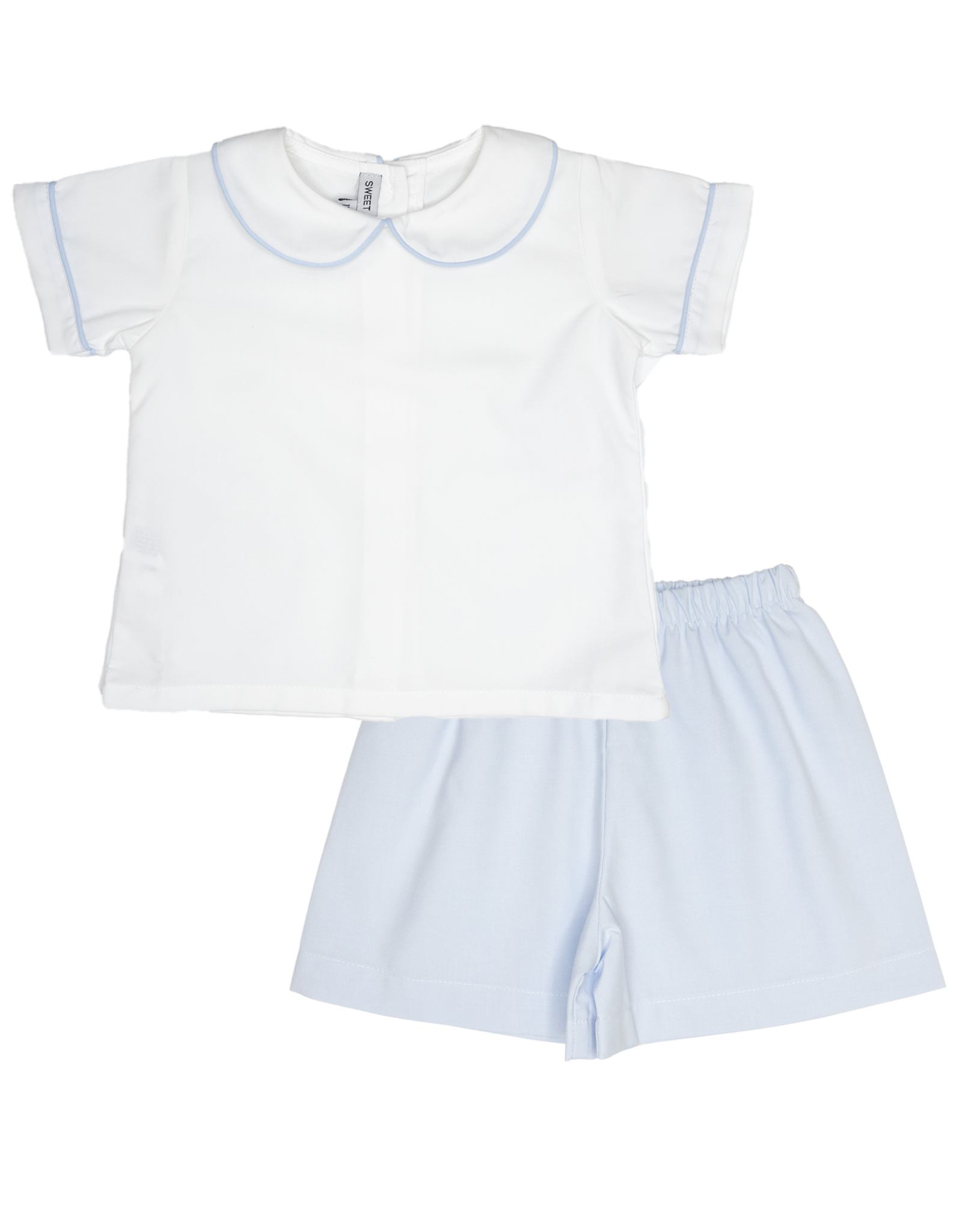 Sweet Dreams TT686 White/Blue Boy Short Set
