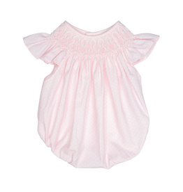 Sweet Dreams Cathy Pink Dot Pearl Smocked Bubble