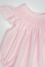 Sweet Dreams Cathy Pink Dot Pearl Smocked Bubble