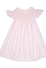 Sweet Dreams Cathy Pink Dot Pearl Smocked Dress